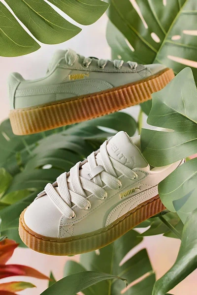 Puma X Fenty Phatty Creeper Nubuck Sneaker In Green, Women's At Urban Outfitters