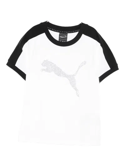 Puma X Fenty Rhinestone-embellishment T-shirt In White