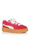 Puma X Fenty Women's Creeper Phatty Corduroy Low Top Platform Sneakers In Red