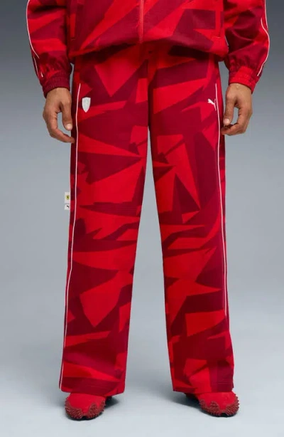 Puma Men's Ferrari 20th Anniversary T7 Regular-fit Pants In Red