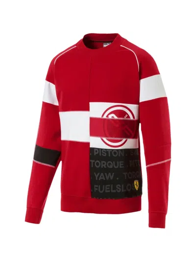 Puma X Ferrari Crew-neck Sweatshirt In Red