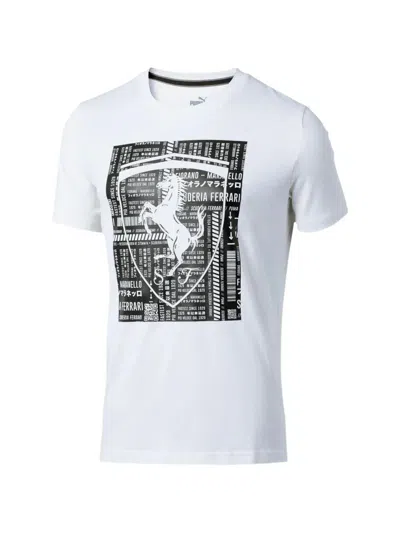 Puma X Ferrari Crew-neck T-shirt In White