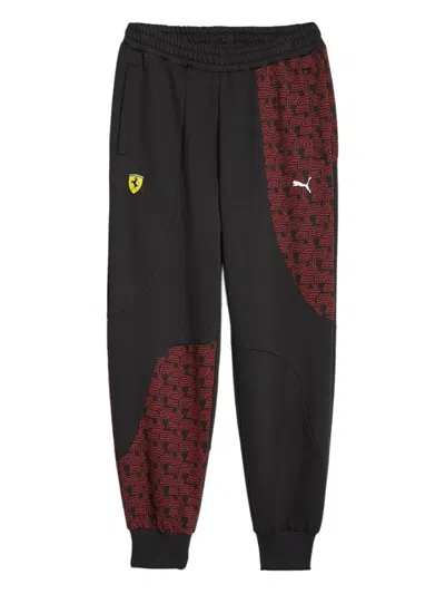 Puma X Ferrari Logo-print Track Pants In Black
