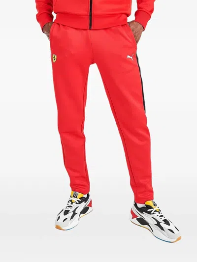 Puma X Ferrari Logo-print Track Pants In Pink