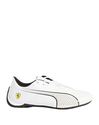 Puma X Ferrari Man Sneakers White Size 8 Polyurethane, Polyester, Nylon