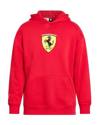 Puma X Ferrari Man Sweatshirt Red Size L Cotton, Polyester, Elastane