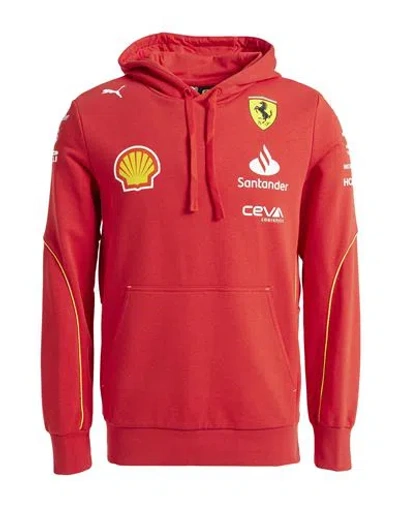 Puma X Ferrari Man Sweatshirt Red Size S Cotton, Polyester