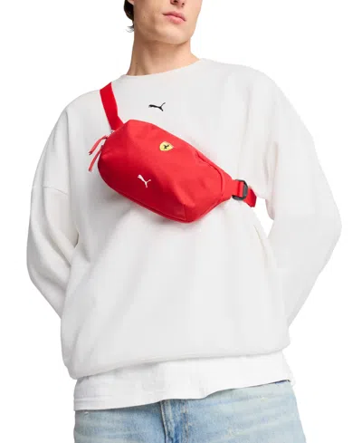 Puma X Ferrari Men's Logo Crossbody Bag In  White
