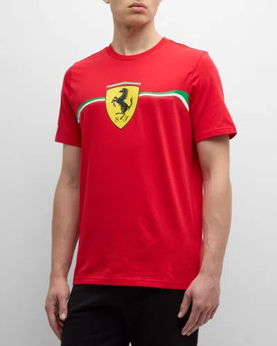 Puma X Ferrari Men's Race Shield Heritage T-shirt In Red
