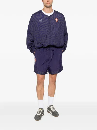 Puma X Fpf X Sb King Logo-patch Drawstring Shorts In Multi