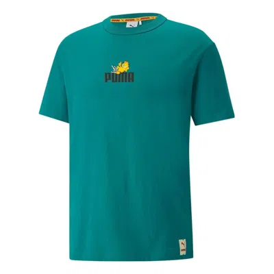 Puma X Garfield Graphic T-shirt 'parasailing' In Blue