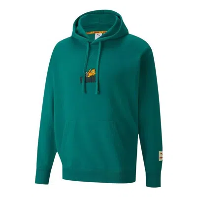 Puma X Garfield Hoodie 'parasailing' In Green