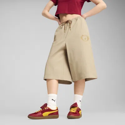 Puma X Harry Potter Women's Relaxed 14" Jorts In Beige