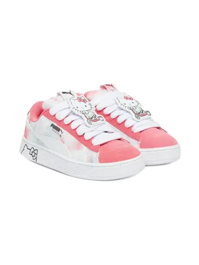 Puma Kids' X Hello Kitty & Friends Gs "magic Rose Peaceful Blue" Sneakers In Pink
