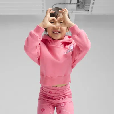 Puma X Hello Kitty® And Friends Little Kids' Relaxed Graphic Fleece Hoodie In Pink
