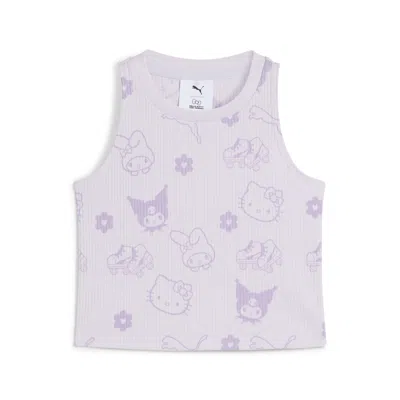 Puma X Hello Kitty® And Friends Little Kids' Ribbed Tank Top In Purple
