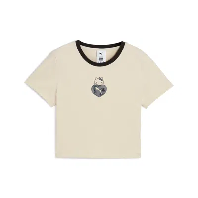 Puma X Hello Kitty And Friends Women's Graphic Baby Tee In Neutral