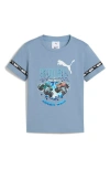 Puma X Hot Wheels Kids' Cotton Graphic T-shirt In Blue