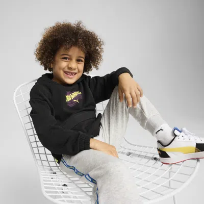 Puma X Hot Wheels™ Little Kids' Relaxed Graphic Hoodie In Black