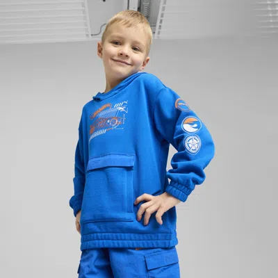 Puma X Hot Wheels™ Little Kids' Relaxed Graphic Hoodie In Blue
