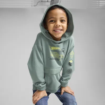 Puma X Hot Wheels™ Little Kids' Relaxed Graphic Hoodie In Green