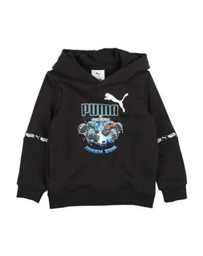 Puma Babies'  X Hot Wheels Monster Trucks Toddler Boy Sweatshirt Black Size 7 Cotton, Polyester In Multi