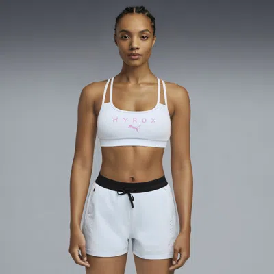 Puma X Hyrox Move Women's Moisture Wicking, Low Impact Sports Bra In White
