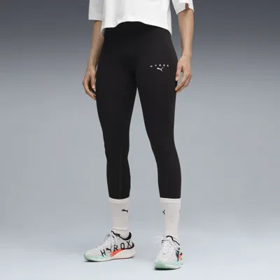 Puma X Hyrox Shapeluxe Women's High-waist, 7/8 Training Tights In Black