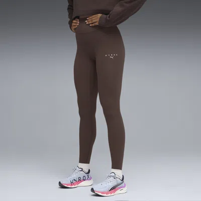 Puma X Hyrox Shapeluxe Women's High-waist, 7/8 Training Tights In Brown