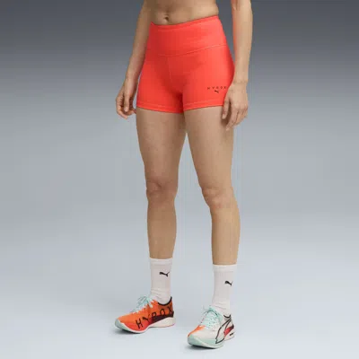 Puma X Hyrox Short Tights Women In Red