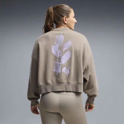 Puma X Hyrox Women's Heavyweight Crew Sweatshirt In Sand