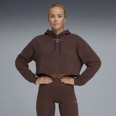 Puma X Hyrox Women's Heavyweight Hoodie Shoes In Brown