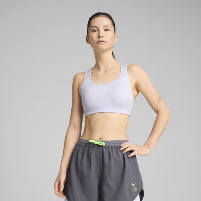 Puma X Hyrox Women's Mid-impact Bra In Blue