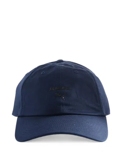 Puma X Jil Sander Logo-embroidered Baseball Cap In Blue