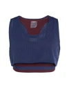Puma X June Ambrose Dora Bra Woman Top Navy Size L Polyester, Elastane In Navy Blue