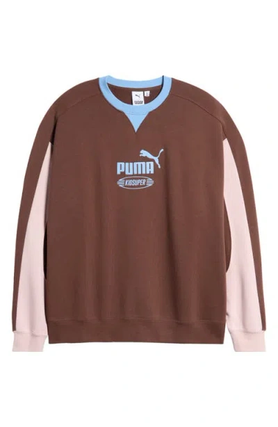 Puma X Kidsuper Crewneck Sweatshirt In Brown