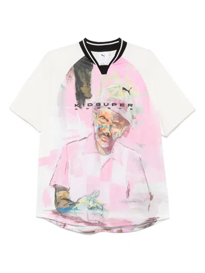 Puma Kidsuper Studios Printed Jersey T-shirt In White