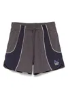 Puma X Kidsuper Colorblock Nylon Shorts In Grey