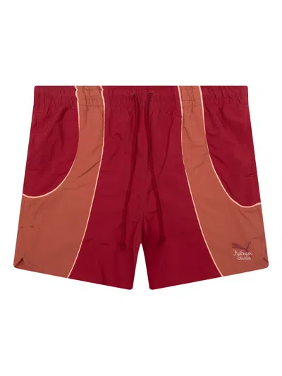 Puma X Kidsuper Panelled Drawstring Shorts In Red