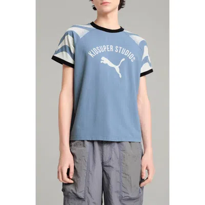 Puma X Kidsuper Ringer T-shirt In Native Blue
