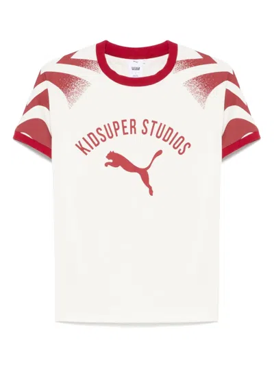 Puma Kidsuper Studios Ringer T-shirt In Warm White