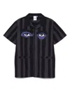 Puma X Kidsuper Stripe Cotton Seersucker Camp Shirt In Blue
