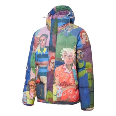 Puma X Kidsuper Studio Printed Puffer Down Jacket 'blue Red Green Purple' In Multi