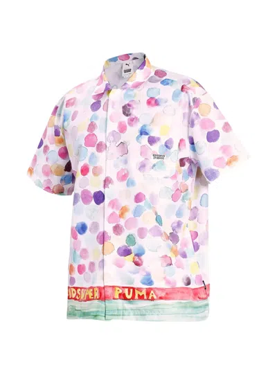 Puma X Kidsuper Studios All-over Print Shirt In White