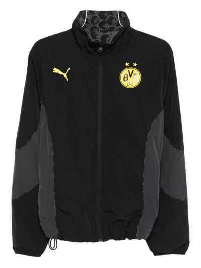 Puma X Kidsuper Studios Borussia Dortmund Panelled Jacket In Black