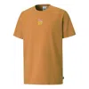 Puma X Kidsuper Studios Crossover Tee Embroidered Alphabet Solid Color Sports Round Neck Short Sleev In Brown