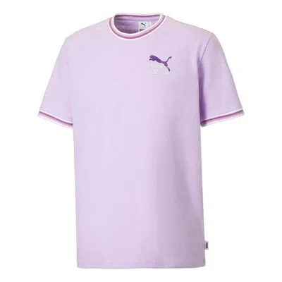 Puma X Kidsuper Studios Rib Collars Tee In Purple
