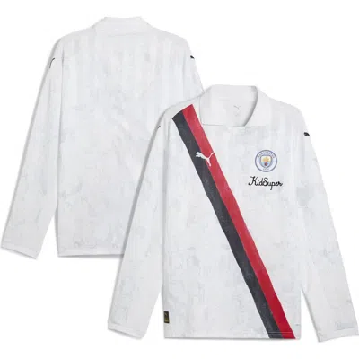 Puma X Kidsuper White Manchester City 2025 Fifa Club World Cup Retro Long Sleeve T-shirt