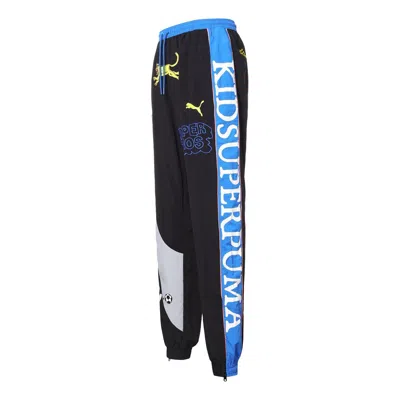Puma X Ks Jointly Signed Track Pants Sports Long Pant Male Black In Blue
