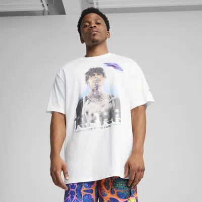 Puma X Lamelo Ball Alien Skin Men's Basketball T-shirt In White